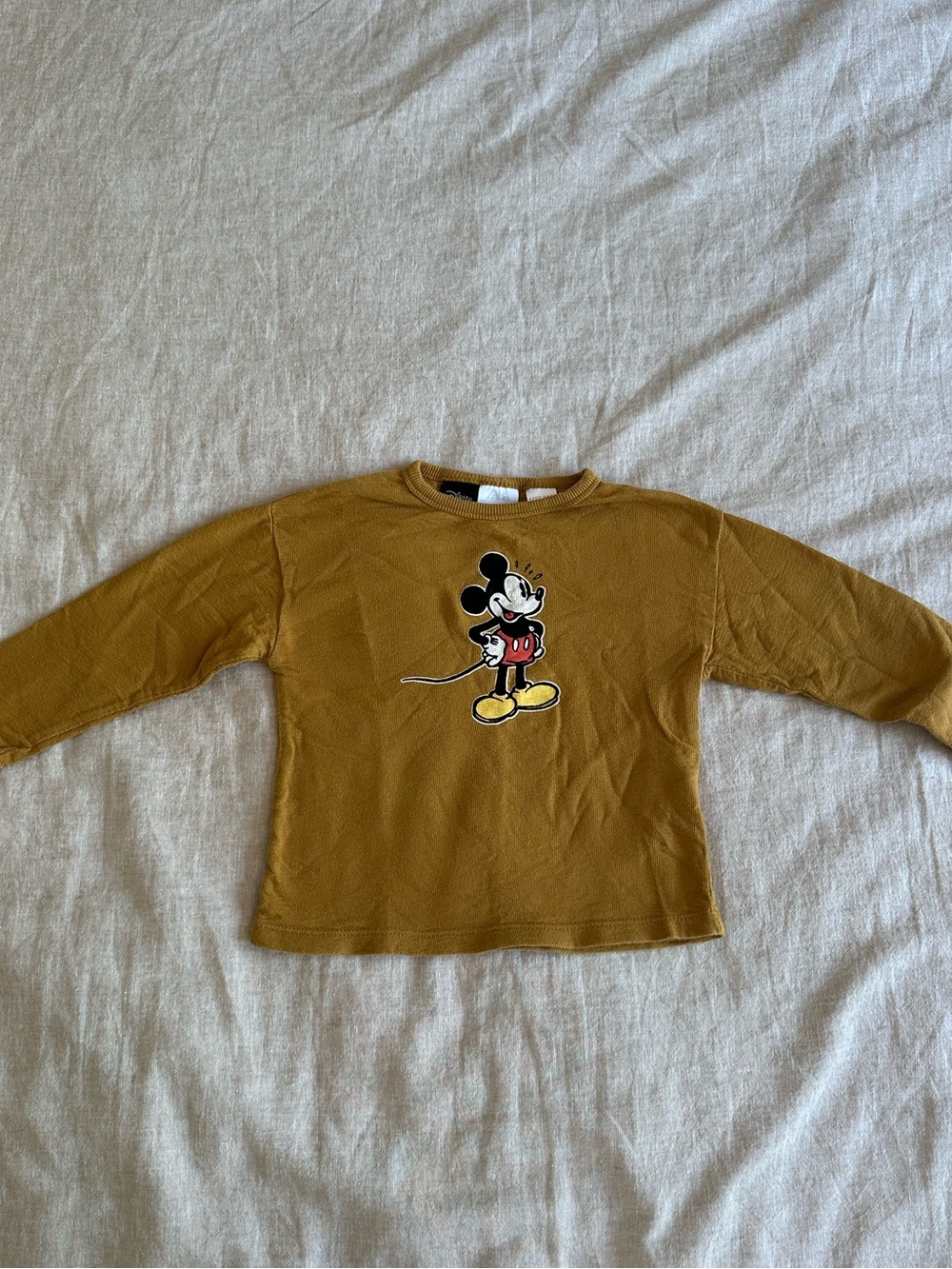 Zara Disney Vintage Style Mickey Mouse Long Sleeve Shirt 18–24M